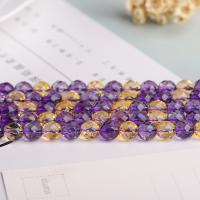 Natural Ametrine Beads, synthetic, DIY & faceted, purple Approx 15 Inch 