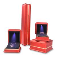 пластик Коробка для показа ювелирных изделий, со светодиодным светом & разные стили для выбора, Много цветов для выбора, продается PC