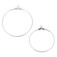 Stainless Steel earring hoop component original color Approx 1mm 