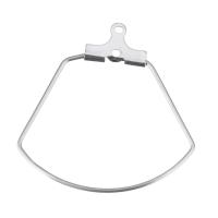 нержавеющая сталь кольцо для сережки, Геометрический узор, оригинальный цвет отверстие:Приблизительно 1mm, продается PC