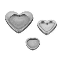 Stainless Steel Jewelry Cabochon, Heart original color 