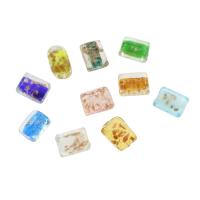 Gold Sand Lampwork Beads, Square, Random Color Approx 2mm 