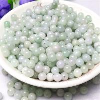 Jadeite Beads, Round, natural, 5.5-6mm Approx 1.5-2mm 