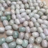 perle en jadéite , jade, ovale, naturel Environ 3.5-4mm, Vendu par PC