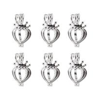 Zinc Alloy Hollow Pendants, Brass, platinum color plated, It could be opened and beads could be put inside. Approx 2.5mm 