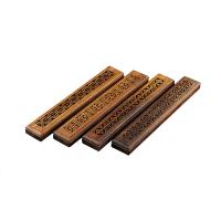 Wenge Incense Burner, Rectangle, half handmade, for home and office & durable & hollow 