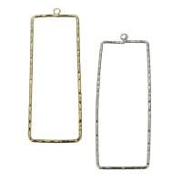Brass Earring Drop Component, Rectangle, high quality plated Approx 2mm 