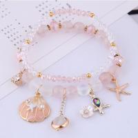 Fashion Zinc Alloy Bracelets, with Acrylic, plated, for woman .8 Inch 