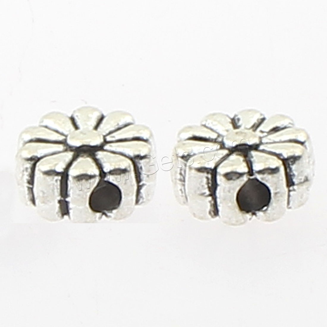 Zinc Alloy Flower Beads, plated, more colors for choice, 5x5x3mm, Hole:Approx 5mm, Approx 165PCs/Bag, Sold By Bag