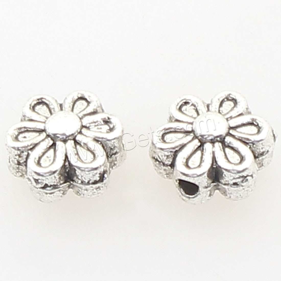 Zinc Alloy Flower Beads, plated, more colors for choice, 6x6x4mm, Hole:Approx 1mm, Approx 1135PCs/Bag, Sold By Bag