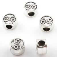 Zinc Alloy Jewelry Beads, antique silver color plated Approx 4mm, Approx 