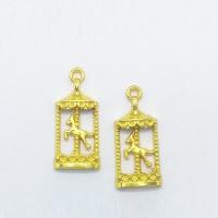 Zinc Alloy Hollow Pendants, gold color plated Approx 2mm 