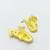 Zinc Alloy Cabochon, Musical Instrument, gold color plated 
