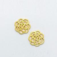Zinc Alloy Cabochon, Flower, gold color plated, hollow Approx 2mm 