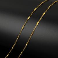 Stainless Steel Oval Chain, gold  Approx 