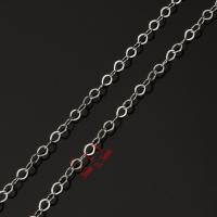 Stainless Steel Oval Chain, with plastic spool, original color Approx 