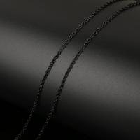 Нержавеющая сталь Овальном Сеть, нержавеющая сталь, с пластиковые катушки, Овальный цепь, чёрный Приблизительно 20м/Золотник, продается Золотник