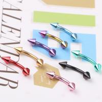 Stainless Steel Lip Ring, Unisex, mixed colors, 1.2*6/8/10*3mm 