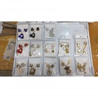 Rhinestone Edelstahl Schmuck Set, Stud Ohrring & Halskette, mit Ton, goldfarben plattiert, für Frau, keine, verkauft von setzen