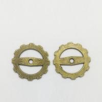 alliage de zinc accessoire, roue dentée, Plaqué de couleur de bronze antique Vendu par sac