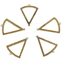 Латунный Коннектор, Латунь, Треугольник, 1/1 петля, золотой отверстие:Приблизительно 0.5mm, продается PC