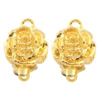 Brass Box Clasp, Flower, gold color plated Approx 2mm, Approx 