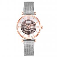 Women Wrist Watch, Zinc Alloy, with Glass, Chinese movement, plated, for woman & with rhinestone Approx 8.85 Inch 