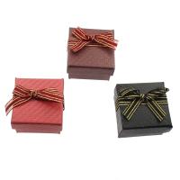 Cajas de Cartón para Anillos, con Cinta de satén, Cuadrado, más colores para la opción, 50*30mm, 1920PCs/Bolsa, Vendido por Bolsa