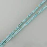 Magnesit Perle, blau, 2.5x4.5x4.5mm, Bohrung:ca. 1mm, Länge:ca. 16 ZollInch, ca. 59PCs/Strang, verkauft von Strang