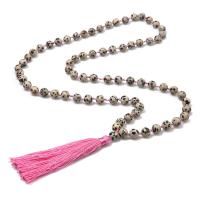 Gemstone Sweater Necklace, with Polyamide, Tassel, Unisex 80mm Approx 31.5 Inch 