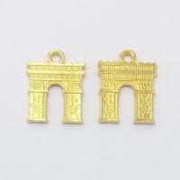 Conception de pendentifs en alliage de zinc, Porte, Placage de couleur d'or Environ 2mm Vendu par sac