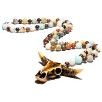 Natural Stone Necklace, with Resin, for woman Approx 21.6 Inch 