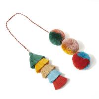 Plush Hanging Decoration, Zinc Alloy, with Cotton Thread, Tassel, plated, for woman 700mm 
