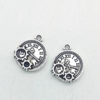 Zinc Alloy Watch Pendant, Clock, antique silver color plated Approx 2mm 