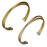 Stainless Steel Cuff Bangle, for woman 7mm 