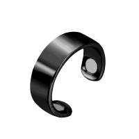 Edelstahl Open -Finger-Ring, mit Magnet, plattiert, Einstellbar & unisex & verschiedene Stile für Wahl, keine, 7x2mm, verkauft von PC