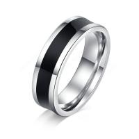 Stainless Steel Finger Ring, plated, Unisex 6mm 