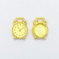 Zinc Alloy Watch Pendant, Clock, gold color plated Approx 1mm 