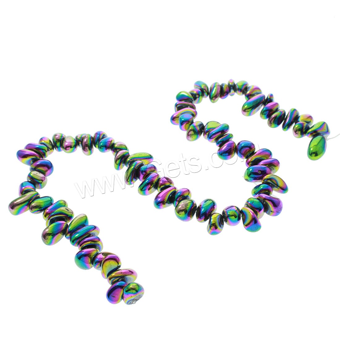 Природный кварцевый Бусины, Комкообразная форма, разноцветная плакировка, Много цветов для выбора, 13x8x8mm-8x7x6mm, отверстие:Приблизительно 1mm, длина:Приблизительно 15.3 дюймовый, продается Strand