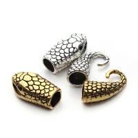 Zinc Alloy Hook and Eye Clasp, Snake 13*40mm Approx 7mm 