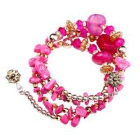 Zinc Alloy Crystal Bracelets, with Copper Coated Plastic & Zinc Alloy, fashion jewelry & for woman Inner Approx 60mm 
