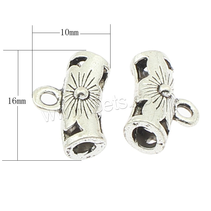 Zinc Alloy Bail Beads, plated, more colors for choice, 16x10x6mm, Hole:Approx 2mm, Approx 310PCs/Bag, Sold By Bag