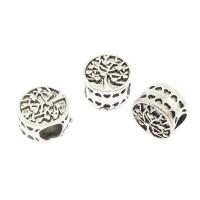 Zinc Alloy Large Hole Beads, Round, plated Approx 5mm, Approx 