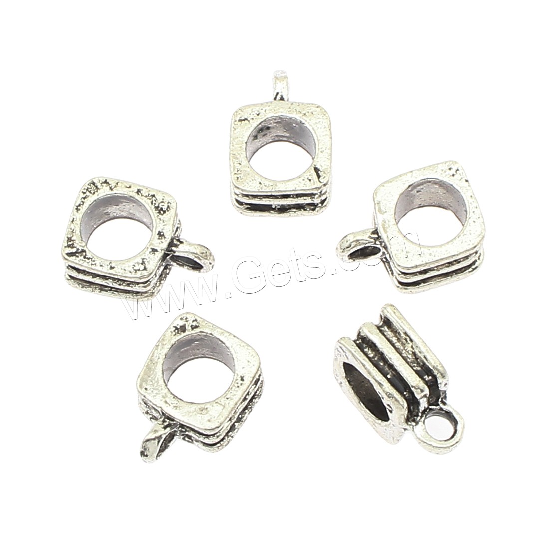 Zinc Alloy Bail Beads, plated, more colors for choice, 8x12x5mm, Hole:Approx 2mm, Approx 450PCs/Bag, Sold By Bag