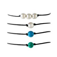 Nylon Cord Anklet, with ABS Plastic Pearl & Natural Turquoise, handmade, braided bracelet & adjustable & for woman Approx 8.47 Inch, Approx 8.27 Inch, Approx 7.88 Inch 