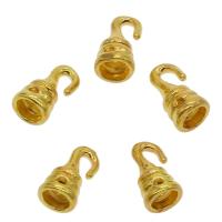 Brass Tips, gold color plated Approx 4mm, Approx 