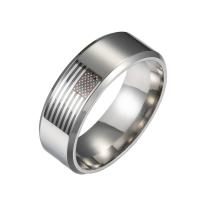 Stainless Steel Finger Ring, plated, fashion jewelry & Unisex silver color, 8mm, US Ring 