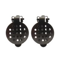 Stainless Steel Clip On Earring Finding, plumbum black color plated 