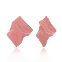 Iron Stud Earring, painted, for woman 