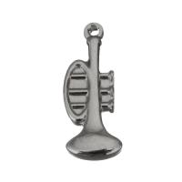 Stainless Steel Musical Instrument and Note Pendant, Loudspeaker, vintage, original color Approx 1.5mm 